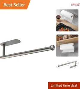 Paper Towel Holder Stainless Steel 13.2" Under Cabinet Easy Installation Kitchen - Picture 1 of 8
