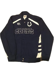 NFL INDIANÁPOLIS COLTS NARSCAR STYLE TWILL COTTON JACKET MEN SIZE L BLUE. - Bild 1 von 12