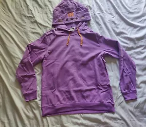 Pusheen Cat Bat Hoodie Sweatshirt Pullover Purple Womens Large Unisex Ears - Picture 1 of 7