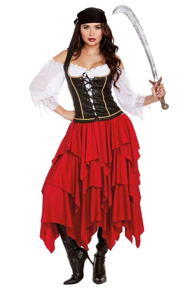 Brand New Ships Ahoy Pirate Lass Adult Costume - Image 1 of 2