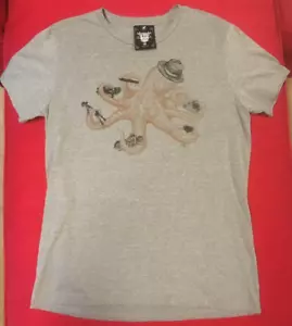 TEE LIBRARY T-Shirt Men Medium Grey ''Octopus'' Graphic - Picture 1 of 8