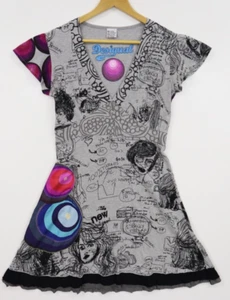 DESIGUAL Women's Cotton Blend Tee-shirt Dress Size M Art to Wear Artsy - Picture 1 of 12