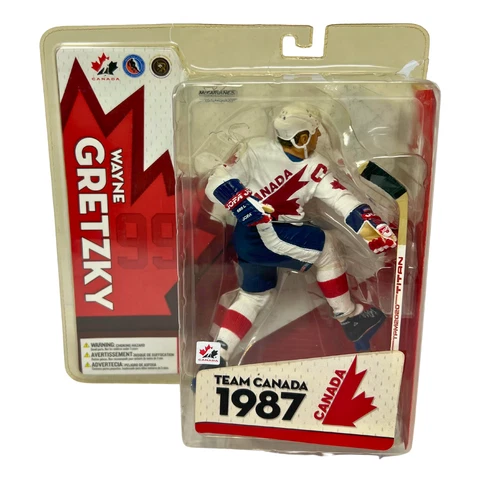 McFarlane NHL Wayne Gretzky White Jersey 1987 Team Canada Figure Cover