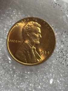 Unique Unc. 1944p Error wheat .01c L In Rim, Die Error Rev. Excellent Condition - Picture 1 of 16