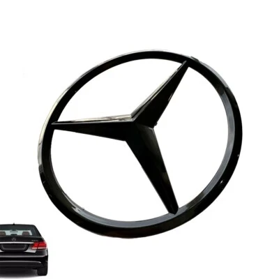 Für Mercedes Benz C Klasse W205 S205 14-18 82mm Stern Heck Hinten Emblem Schwarz