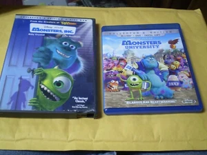 (2) Disney Pixar Monsters Inc Blu-Ray/DVD Lot: Monsters, Inc. + University - Picture 1 of 1