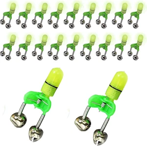 20Pcs LED Twin Bell Night Fishing Alarm Clip,Fishing Bite Alarm Indicator,Led Ni - Picture 1 of 12