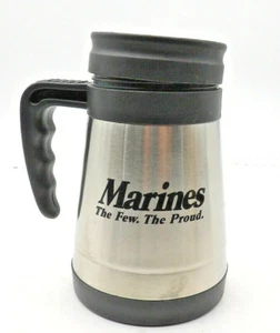 Taza USMC Marines negra y cromada fría/caliente. - Imagen 1 de 6