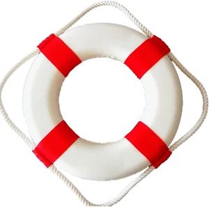 13,7" Rettungsring Boje Schaum Schwimmen Sicherheit Rettung Werfen Pool Dekor - Bild 1 von 12