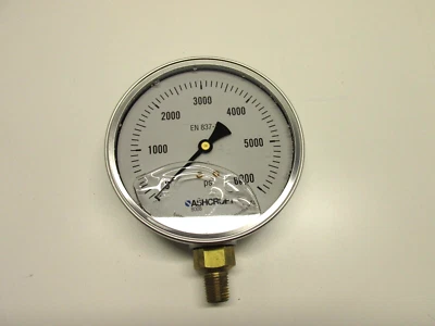 Manómetro analógico Ashcroft 0-6000 PSI 1/4" NPT INV Foto 1 de 2