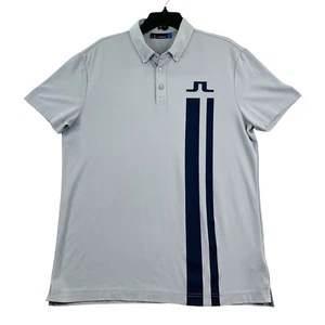J. Lindeberg Polo Golf Shirt Herren Gr. L Performance grau Regular Fit Lux Piquet - Bild 1 von 10