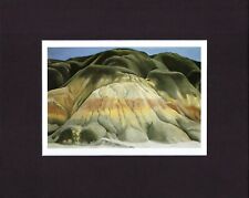 8X10" Matted Print Painting Art Georgia O'Keeffe Picture: Black Place I, 1944