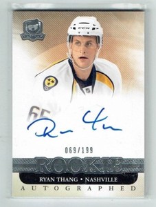 11-12 UD Upper Deck The Cup  Ryan Thang  /199  Rookie  Auto