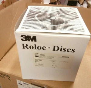 3M ROLOC SANDING DISCS TSM 51111/50291 3" GRADE P100 QTY 50 NEW IN FACTORY BOX - Picture 1 of 6