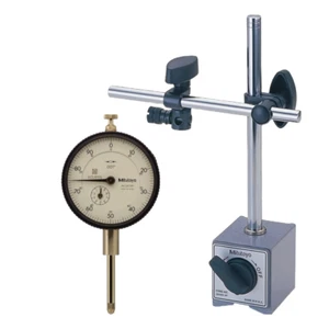 Mitutoyo 64PKA079 Magnetic Stand with Dial Indicator 1" Travel 0.001" Graduation - Picture 1 of 2