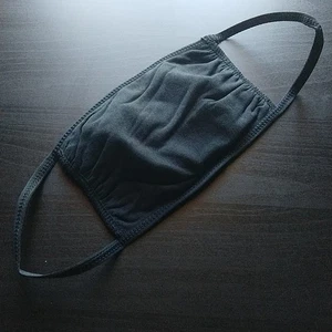 Neu ohne Etikett 10 Hanes waschbare Gesichtsmasken schwarz doppellagig Baumwolle antimikrobiell - Bild 1 von 12