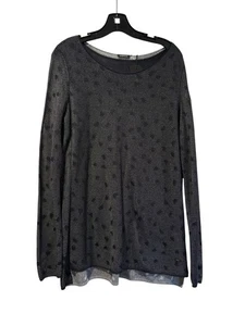 New with tag Akris Punto layered look indigo knit sweater Sz 14 - Picture 1 of 12