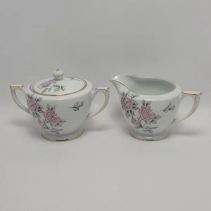 Mikado China Malaiisch Made In Occupied Japan Zuckerdose mit Deckel und Milchkännchen - Bild 1 von 16