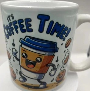 Kaffeebecher It’s Coffee Time! Tanzende Kaffeetasse und Bohnen 11 Unzen - Bild 1 von 9