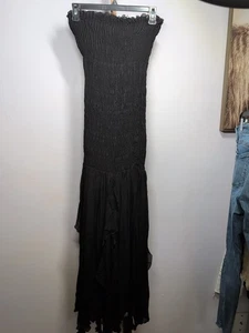 Zara schwarzes trägerloses drapiertes Kleid Größe S - Bild 1 von 6