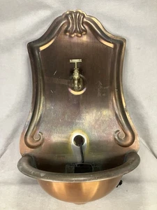 fontana d'acqua da parete vintage Smith & Hawken in rame - Foto 1 di 12