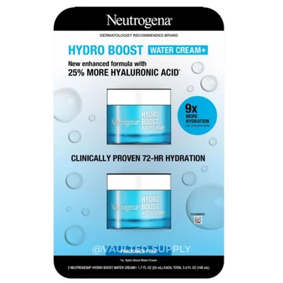 2 Pack  Neutrogena Hydro Boost for Extra Dry Skin Water Cream+ 1.7oz NEW FORMULA - Image 1 of 4