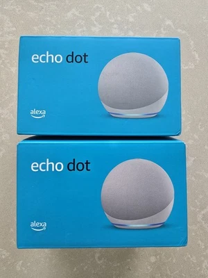 Amazon Echo Dot (4th Gen.) Smart Speaker - Glacier White - Pair - Image 1 of 2
