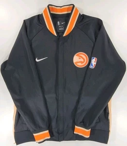 MENS NBA NIKE ATLANTA HAWKS CITY EDITION JACKET BLACK LARGE L MENS FULL ZIP - Picture 1 of 15