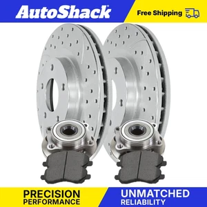 Front Drilled Slotted Brake Rotor Premium Ceramic Pad Hub for Eclipse - Picture 1 of 7