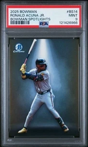 2025 Bowman Ronald Acuna Jr. Spotlights #BS-14 Braves PSA 9 Mint - Picture 1 of 2
