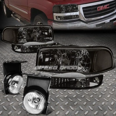 FARO PARACHOQUES CARCASA HUMO + LENTE TRANSPARENTE LUZ ANTINIEBLA/LÁMPARA PARA 03-06 GMC SIERRA Foto 1 de 4