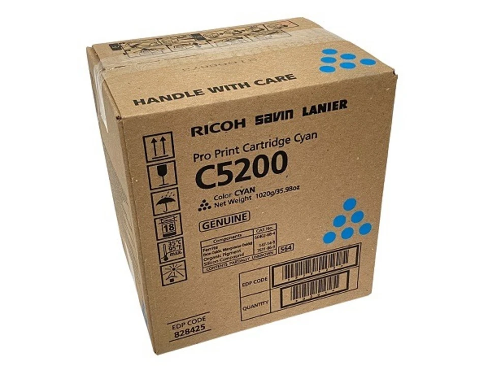 Genuine Ricoh 828425 Cyan Toner Cartridge - Image 1 of 1