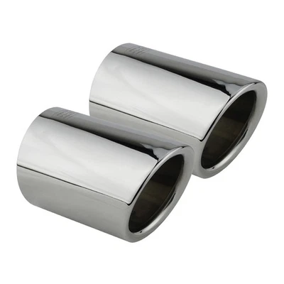 2 Auspuffblenden für Audi A1 8X A3 8P 8V Auspuff Blende Endrohr Edelstahl Chrom - Bild 1 von 4