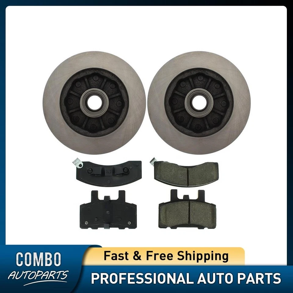Juego de pastillas de freno de disco delanteras rotor de freno de disco para Chevrolet C3500 1988-1994 Foto 1 de 4