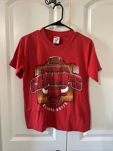 Camiseta De Colección Años 90 1996 Chicago Bulls Campeones Finales NBA Talla Niño L 14-16 - Imagen 1 de 4