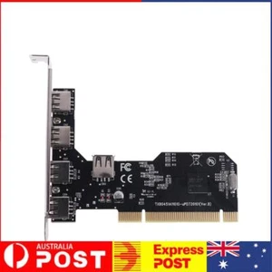 5 Ports USB 2.0 PCI Controller Card 480Mbps NEC720101 Chipset Desktop Converter - Picture 1 of 12