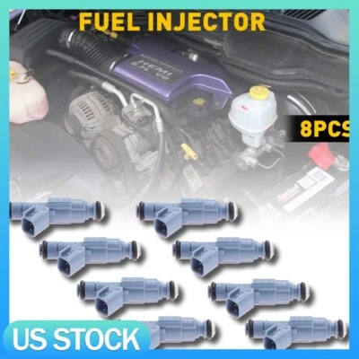 Juego de 8 inyectores de combustible 4 orificios actualización para Dodge Durango 2001-2007 4,7 L V8 Foto 1 de 4