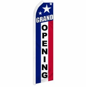 "GRAND OPENING" advertising super flag swooper banner business sign open welcome - Picture 1 of 10