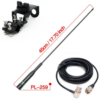 Antena de radio de doble banda Nagoya NL-R3 144/430 MHz VHF/UHF y base RB-46 y cable de 5M Foto 1 de 4