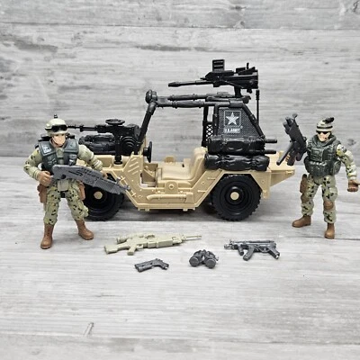 U.S. Army Desert Forces Playset 2 Action Figures Gear & Offroad Vehicle - Image 1 of 4