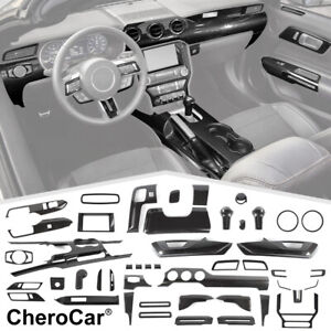 47Pcs Inner Dash Gear Door Handle Decor Cover Trim set for Ford Mustang 2015-20