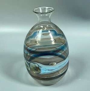 Pavel Molnar - Atelier Hand-blown Art Glass Signed Small Bud Vase Vintage - Picture 1 of 7