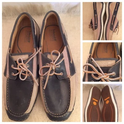 Timberland Para hombres Annapolis 2I Azul Cuero Mocasines 74090 EE. UU. Talla 13 Barco Zapatos Foto 1 de 4