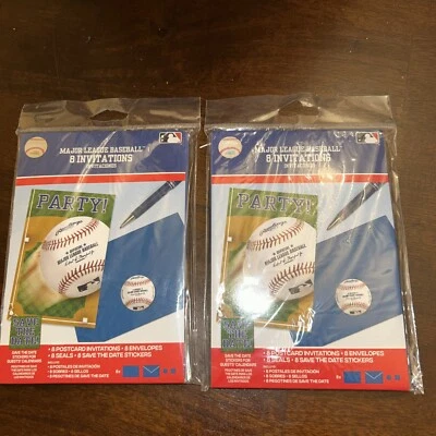 Baseball Birthday Party Favors Invitations 16 Total - Image 1 of 4