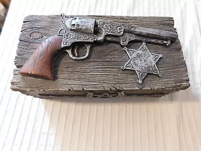 Western Style Trinket Jewelry Box Chest with Lid Hobby Lobby 9.5” x 4.5” x 3” - Image 1 of 4