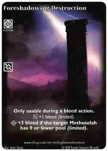 Foreshadowing Destruction Full Art League Promo V:TES VTES Vampire CCG - Picture 1 of 1