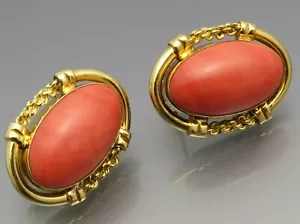 REIF-DESIGN - FEINSTE SARDEGNA KORALLEN OHRRINGE - 750 GELBGOLD - Bild 1 von 6