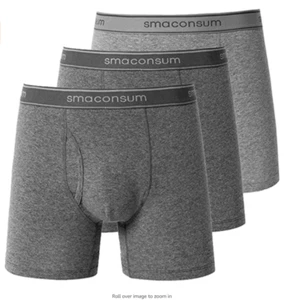 Men's Cotton Boxer Briefs 3Pack, Mens Pouch Underwear, Size L - Picture 1 of 6
