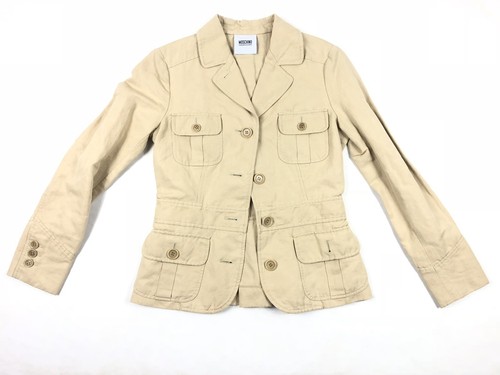 Giacca Moschino economica e chic lino marrone cotone taglia 6