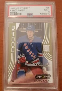 Kaapo Kakko 2019 Upper Deck Synergy Green 74/99 PSA 9 MINT